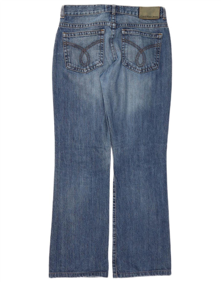 Calvin Klein Womens Bootcut Jeans W31 L30 Blue Cotton