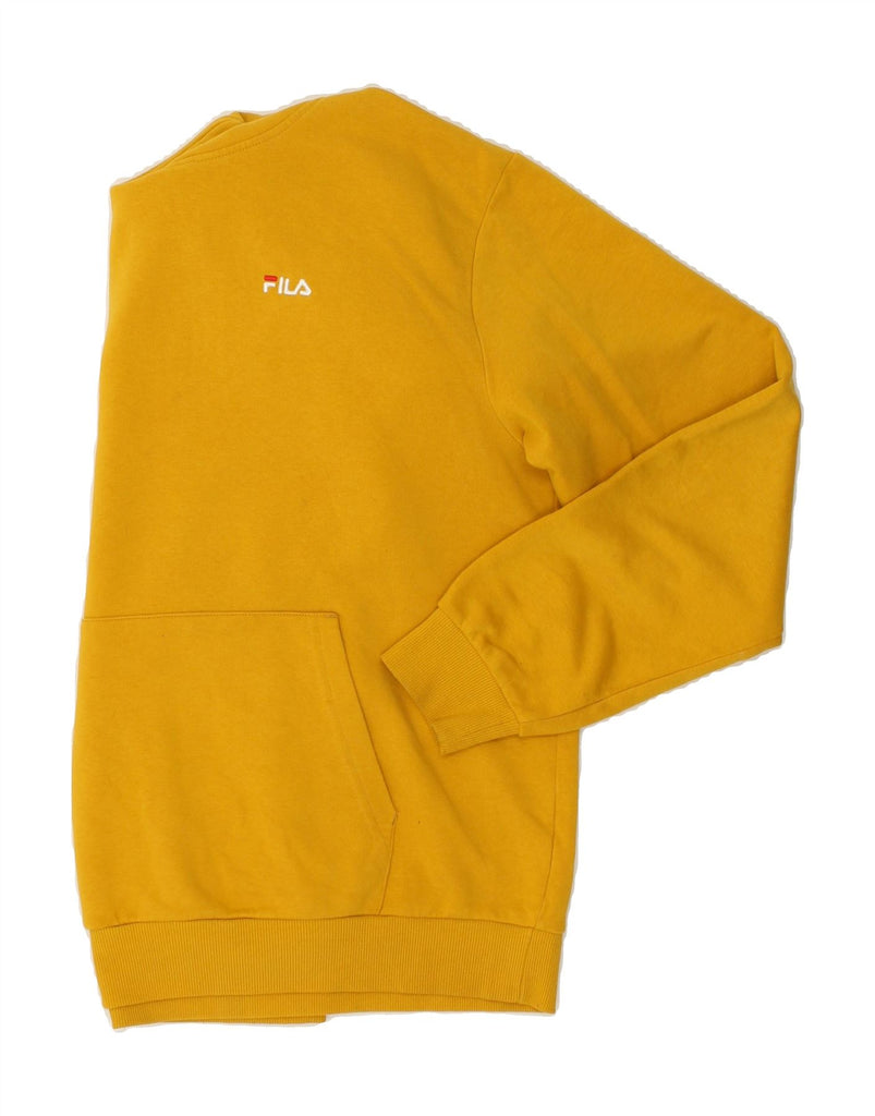FILA Mens Hoodie Jumper Large Yellow Cotton | Vintage Fila | Thrift | Second-Hand Fila | Used Clothing | Messina Hembry 