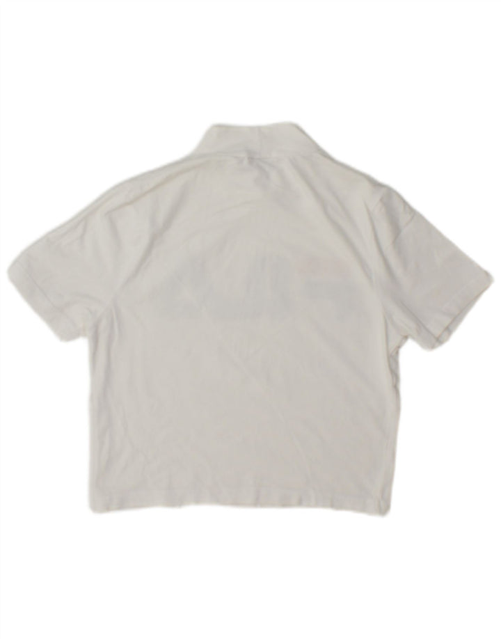Fila Womens Crop Graphic T-Shirt Top UK 10 Small White