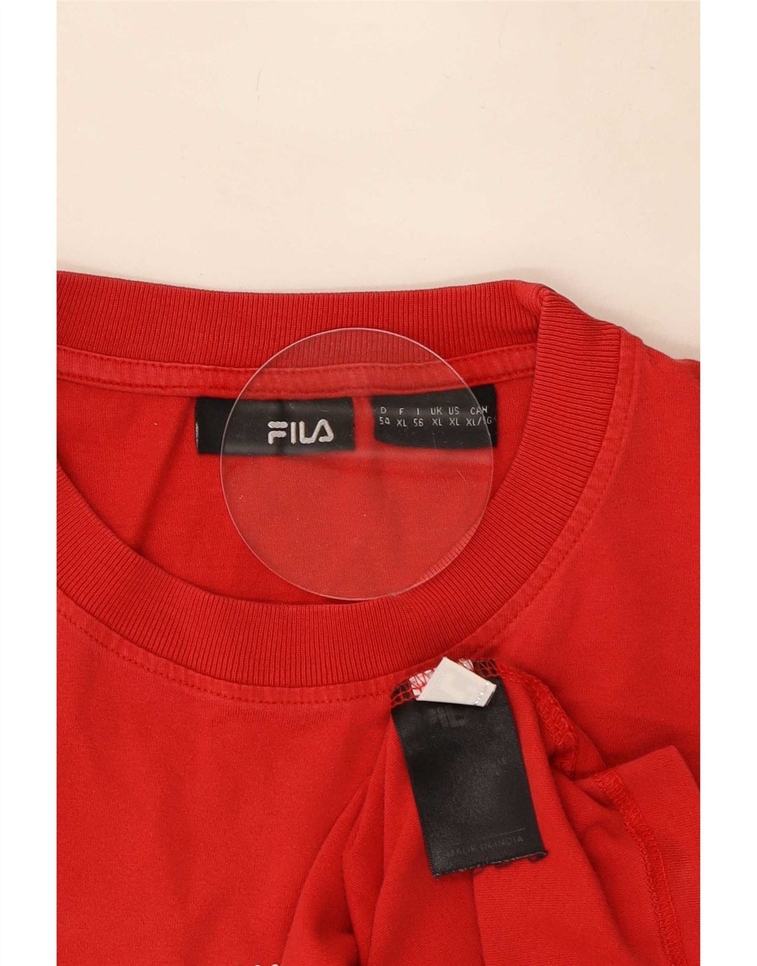 Fila Mens Graphic T-Shirt Top XL Red Cotton