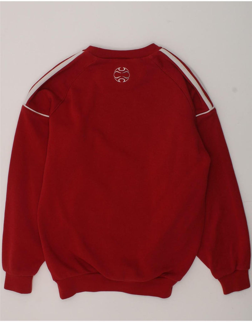 ADIDAS Boys Sweatshirt Jumper 9-10 Years Red Cotton | Vintage Adidas | Thrift | Second-Hand Adidas | Used Clothing | Messina Hembry 