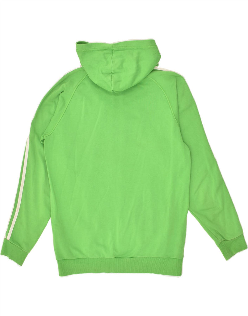 ADIDAS Boys Zip Hoodie Sweater 15-16 Years Green Cotton | Vintage Adidas | Thrift | Second-Hand Adidas | Used Clothing | Messina Hembry 