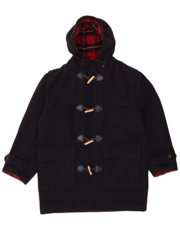 Ivy Oxford Womens Hooded Duffle Jacket UK 14 Large Navy Blue Wool