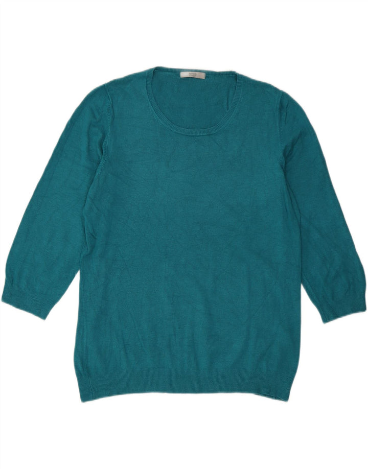 Marks & Spencer Womens Boat Neck Jumper Sweater UK 16 Large Turquoise