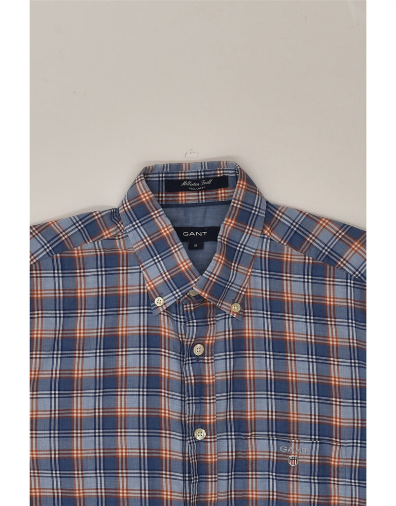 GANT Mens Regular Fit Shirt Medium Blue Check Cotton | Vintage Gant | Thrift | Second-Hand Gant | Used Clothing | Messina Hembry 