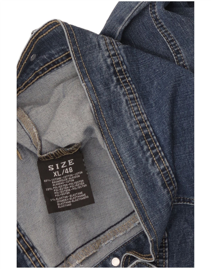 VINTAGE Womens Denim Jacket UK 18 XL Blue Cotton