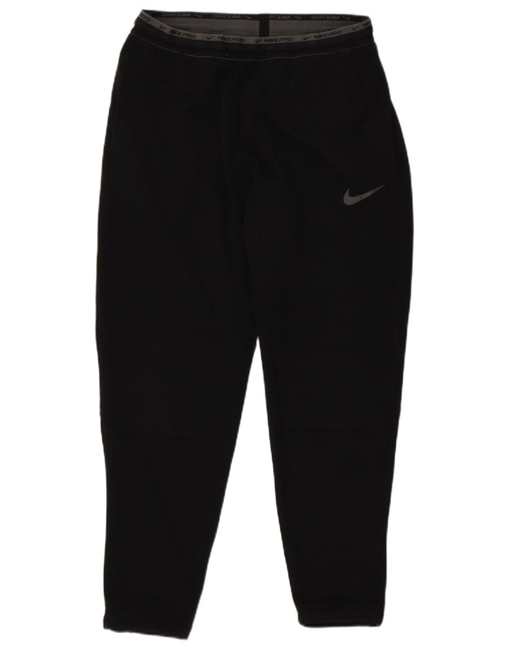 Nike Mens Dri Fit Graphic Tracksuit Trousers Medium Black Polyester