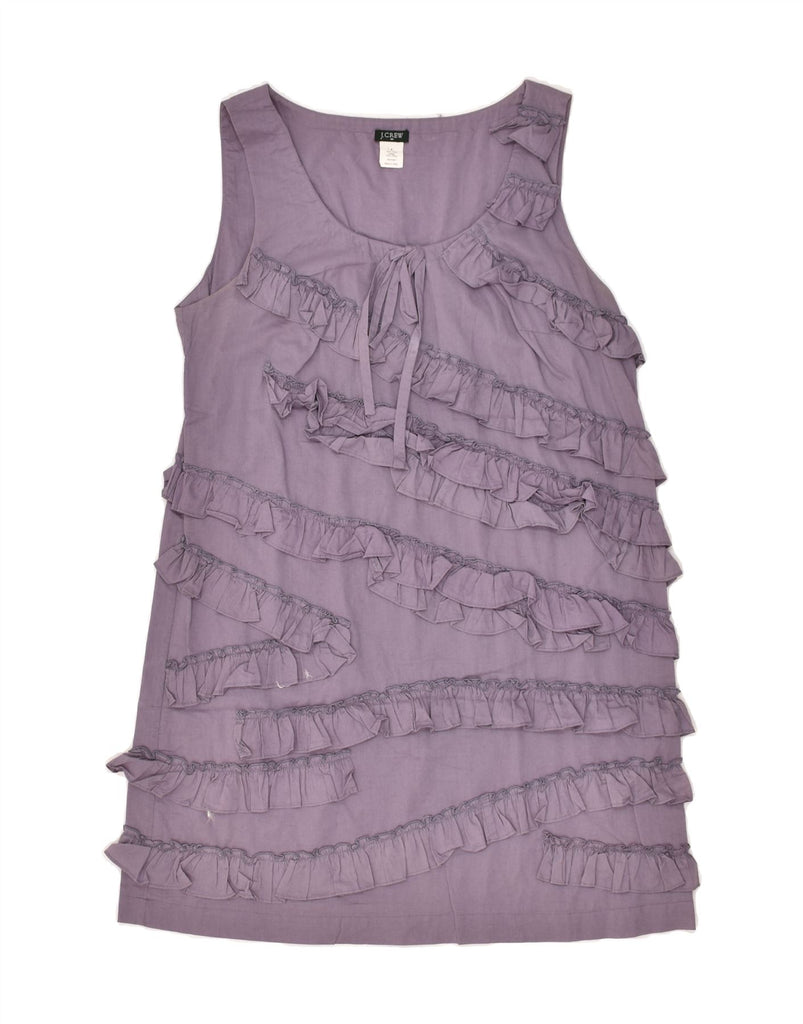 J. CREW Womens Sleeveless Tiered Dress US 8 Medium Purple Cotton | Vintage J. Crew | Thrift | Second-Hand J. Crew | Used Clothing | Messina Hembry 