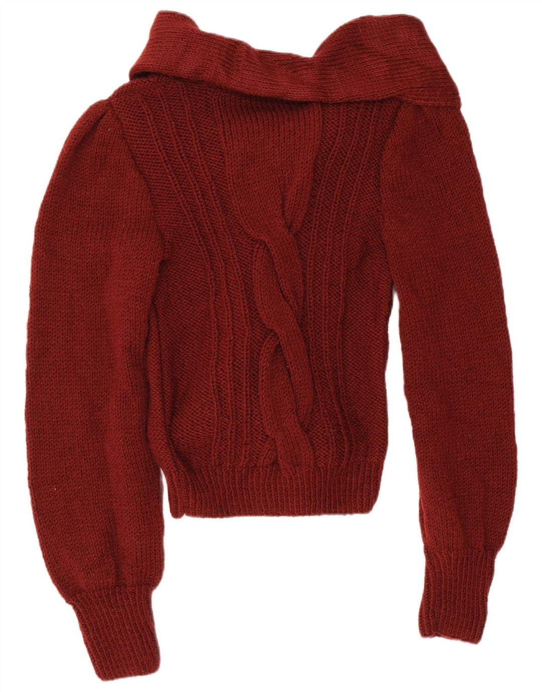 Vintage Womens Front Tie Cardigan Sweater UK 12 Medium Red