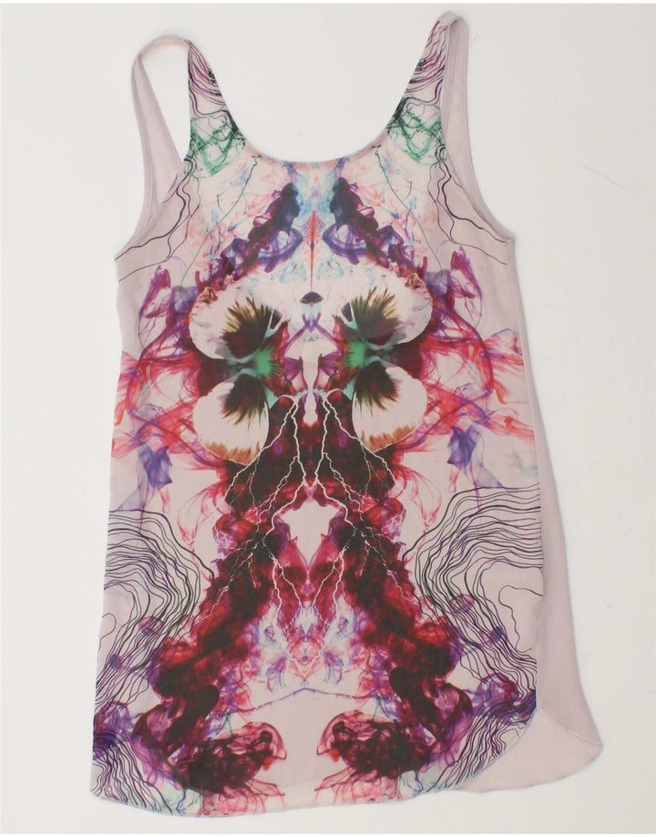 ZARA Womens Crop Sleeveless Blouse Top UK 8 Small Multicoloured Vintage Zara and Second-Hand Zara from Messina Hembry 