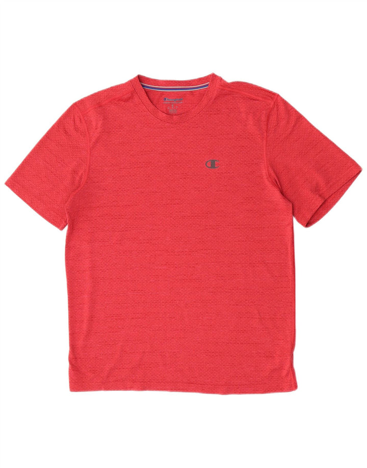 Champion Mens T-Shirt Top Medium Red Polyester