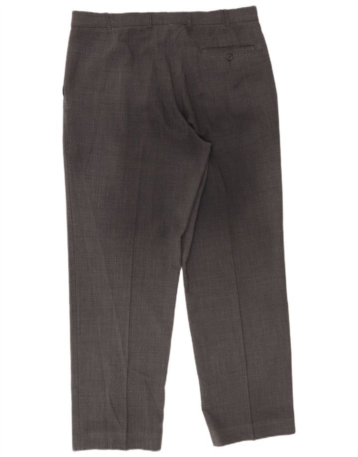 Marks & Spencer Mens Pegged Suit Trousers W34 L28 Grey