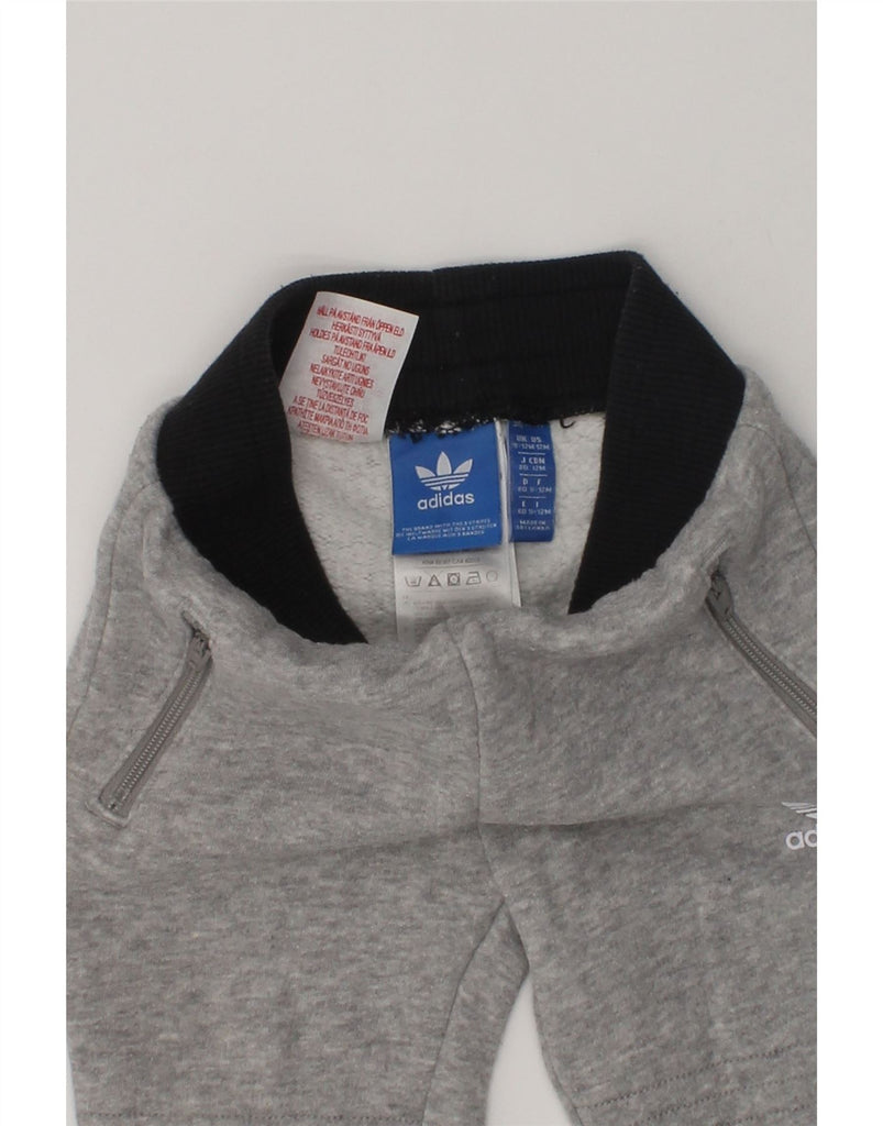 ADIDAS Baby Boys Joggers Tracksuit Trousers 9-12 Months Grey Cotton | Vintage Adidas | Thrift | Second-Hand Adidas | Used Clothing | Messina Hembry 