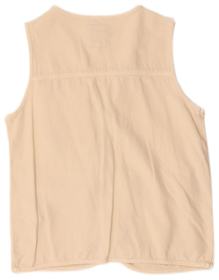 Zara Boys Utility Gilet 9-10 Years Beige Cotton