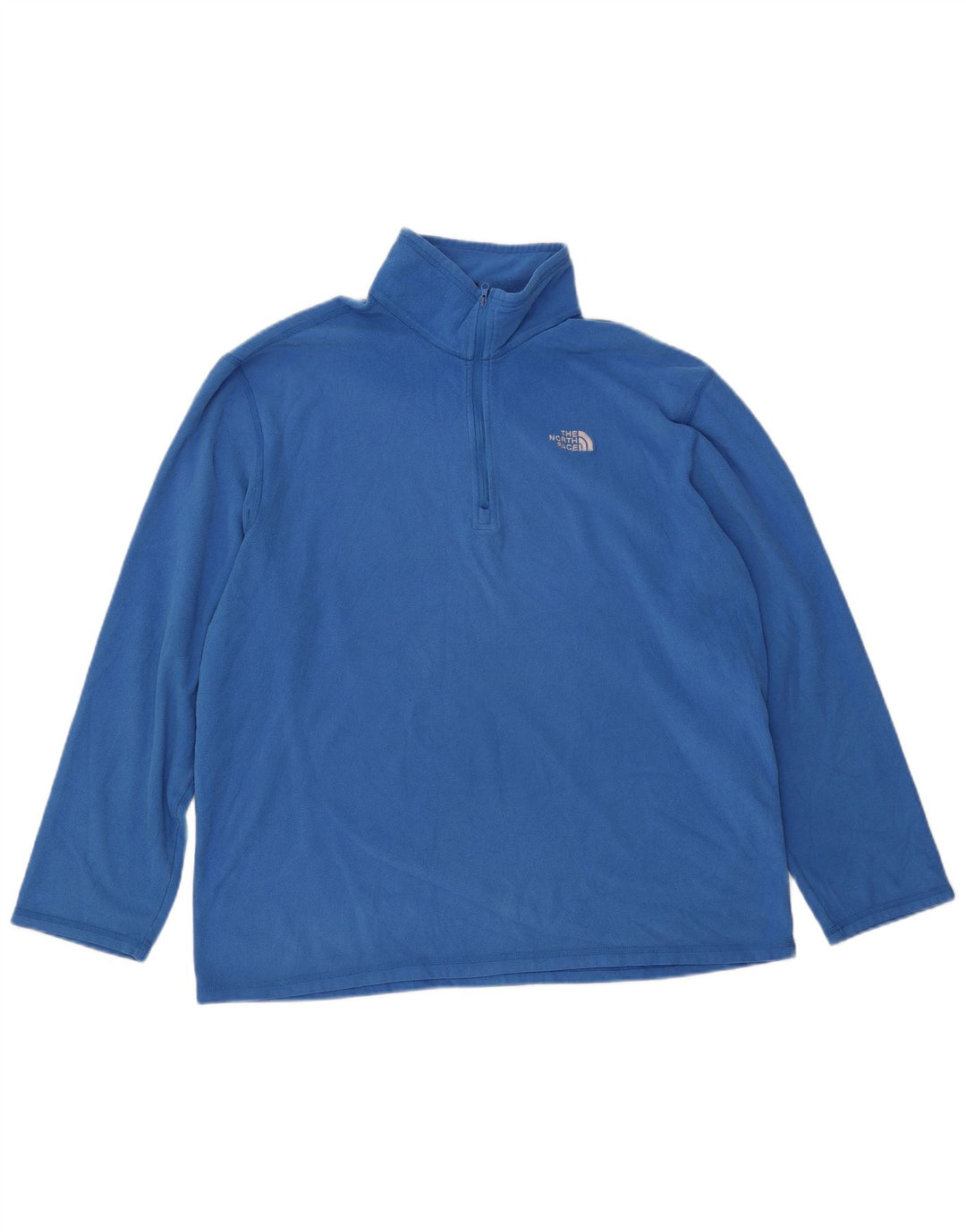 THE NORTH FACE Mens Zip Neck Fleece Jumper XL Blue Polyester