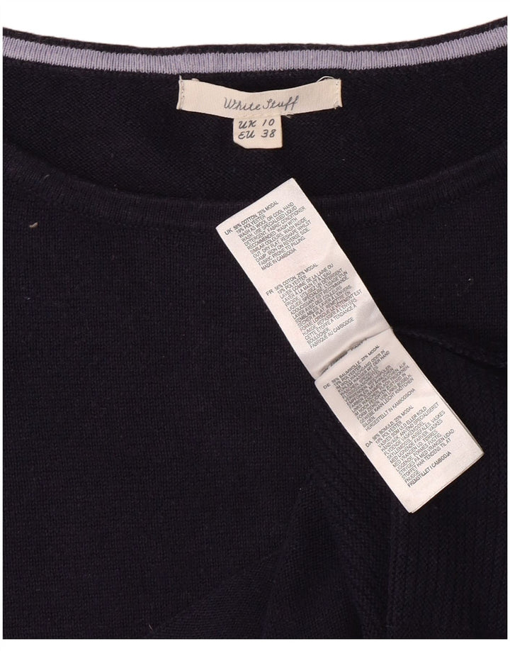 WHITE STUFF Womens Boat Neck Jumper Sweater UK 10 Small  Navy Blue