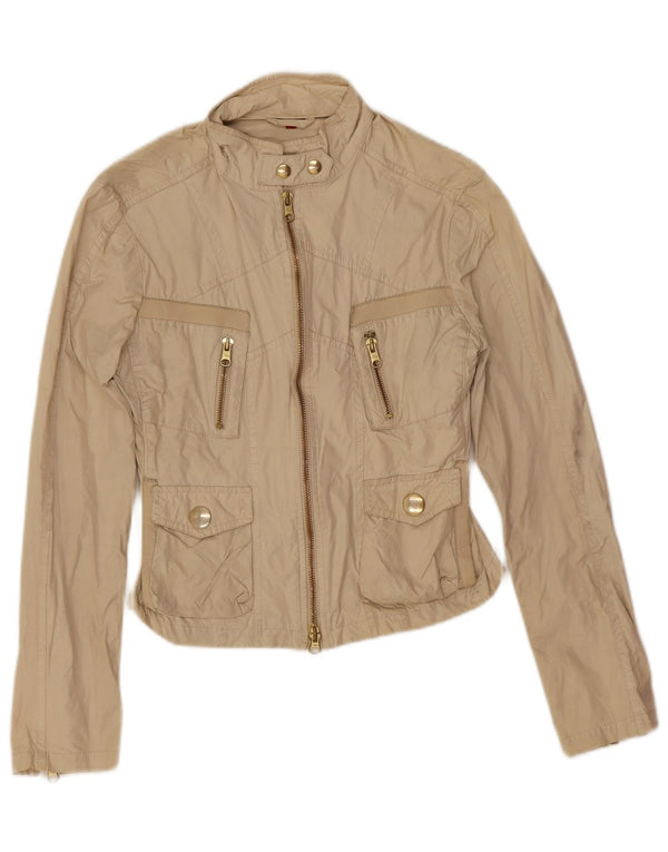Fay Womens Crop Utility Jacket UK 8 Small Beige