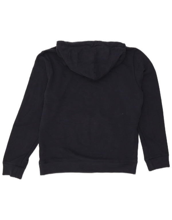 Hugo Boss Mens Graphic Hoodie Jumper Medium Navy Blue Cotton