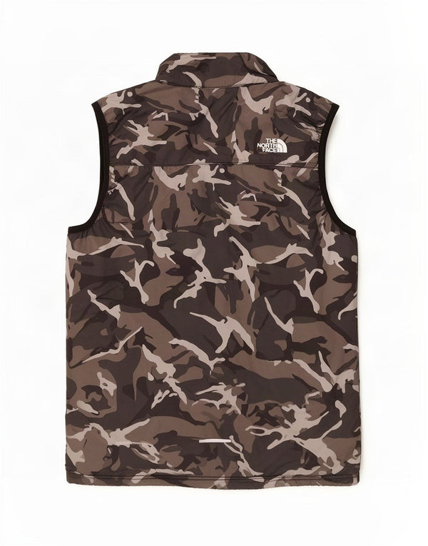 The North Face Boys Padded Gilet 14-15 Years XL Grey Camouflage Polyester