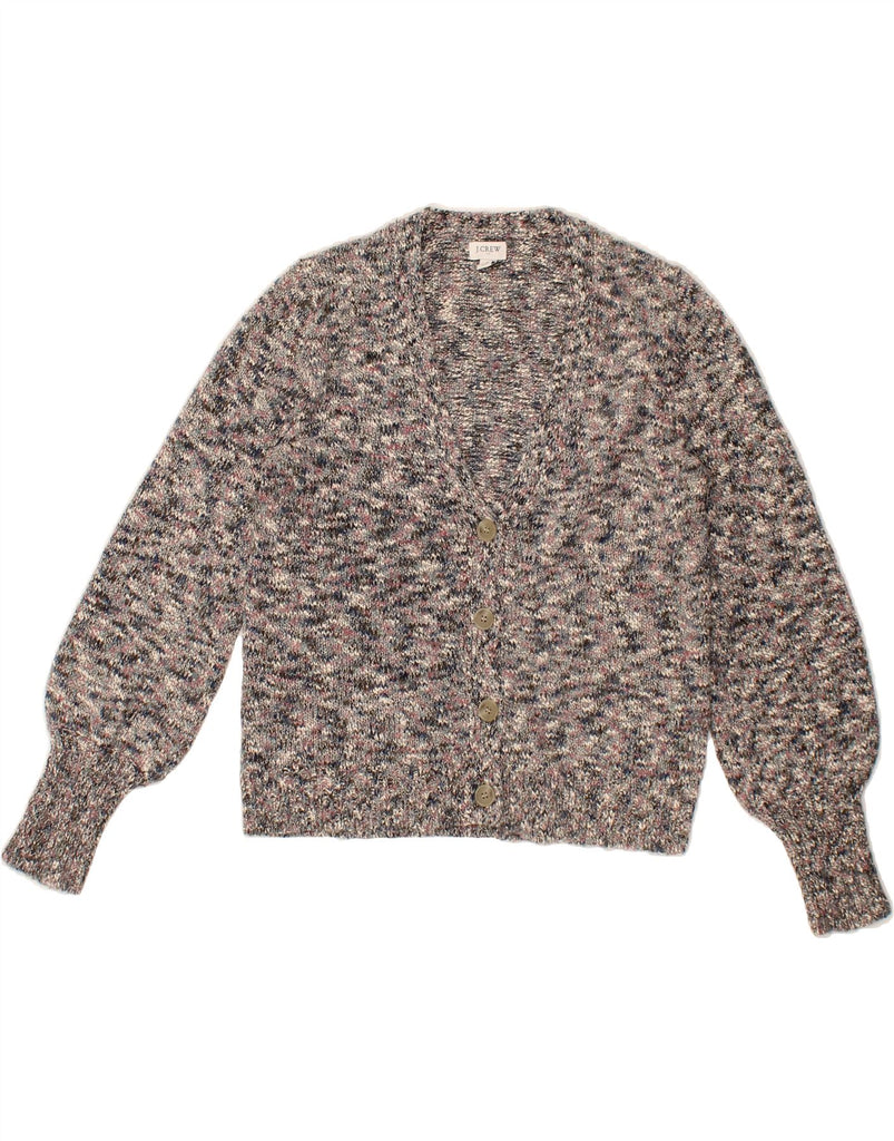 J. CREW Womens Cardigan Sweater UK 10 Small Multicoloured Flecked Cotton Vintage J. Crew and Second-Hand J. Crew from Messina Hembry 