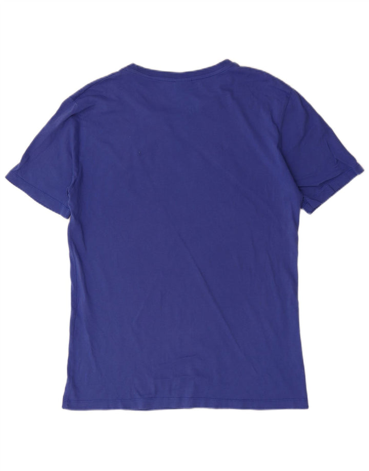 Gaelle Mens Graphic T-Shirt Top Small Blue