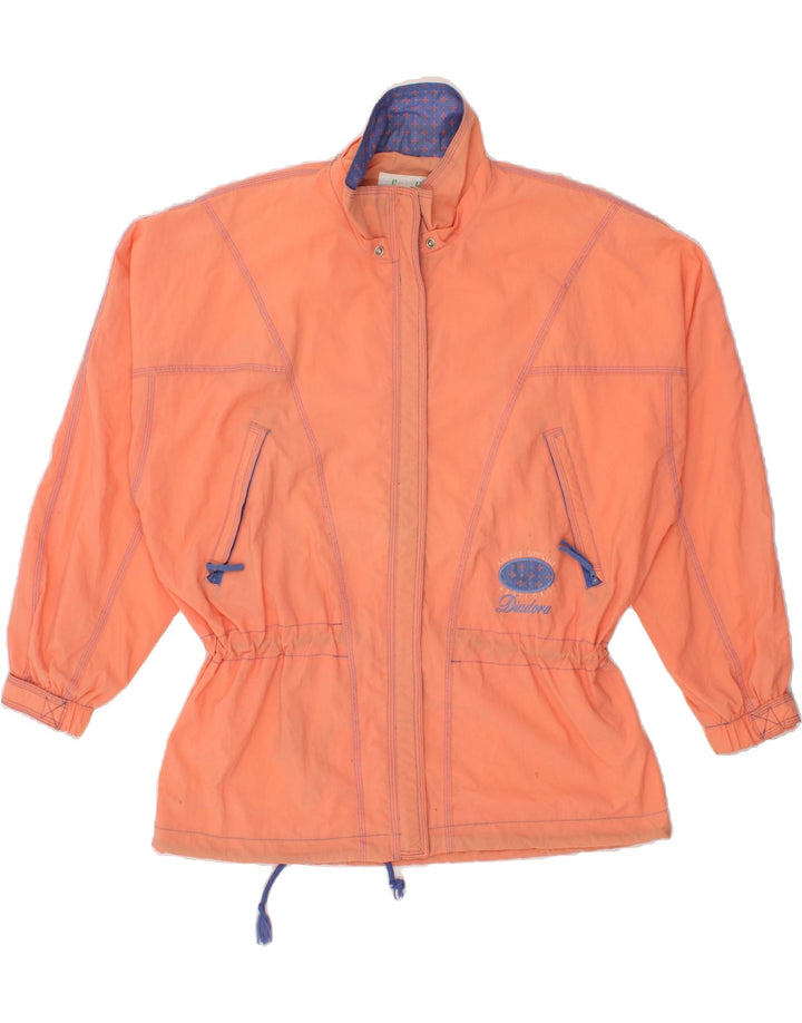 DIADORA Womens Bomber Jacket UK 14 Medium Orange Nylon Vintage Diadora and Second-Hand Diadora from Messina Hembry 