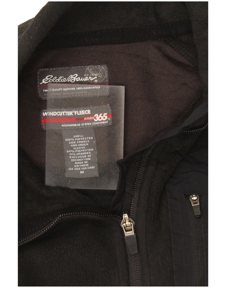Eddie Bauer Womens Fleece Jacket UK 14 Medium Black Polyester