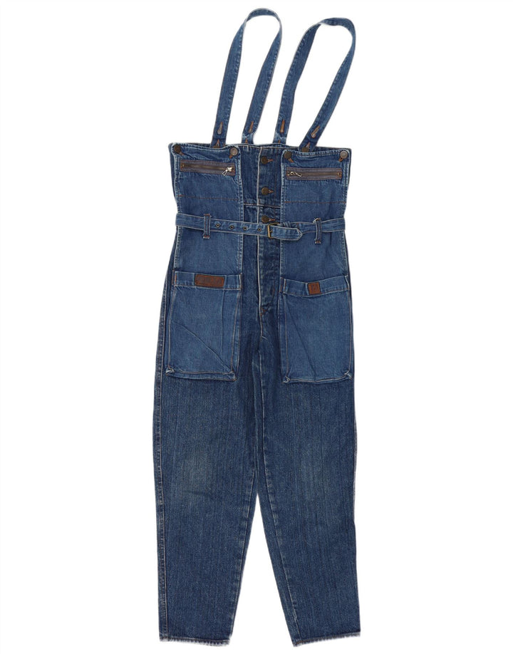 Vintage Womens Denim Jumpsuit UK 10 Small  Blue