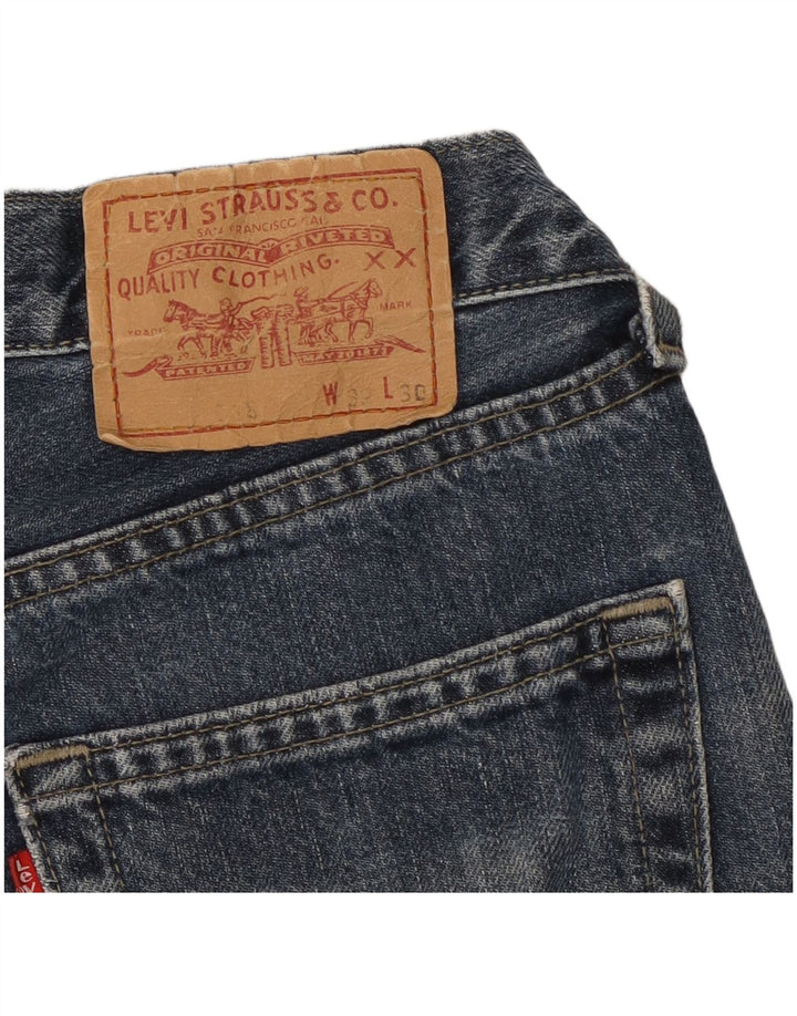 Levi's Mens Straight Jeans W32 L26 Blue Cotton