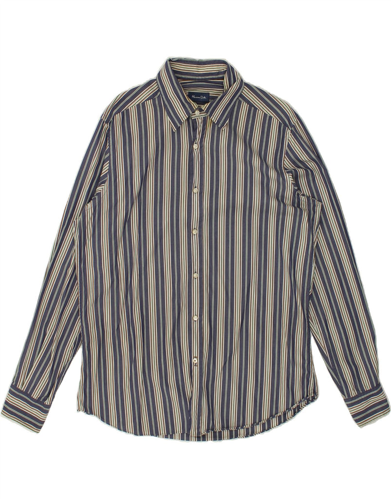 MASSIMO DUTTI Mens Shirt Large Blue Striped | Vintage Massimo Dutti | Thrift | Second-Hand Massimo Dutti | Used Clothing | Messina Hembry 