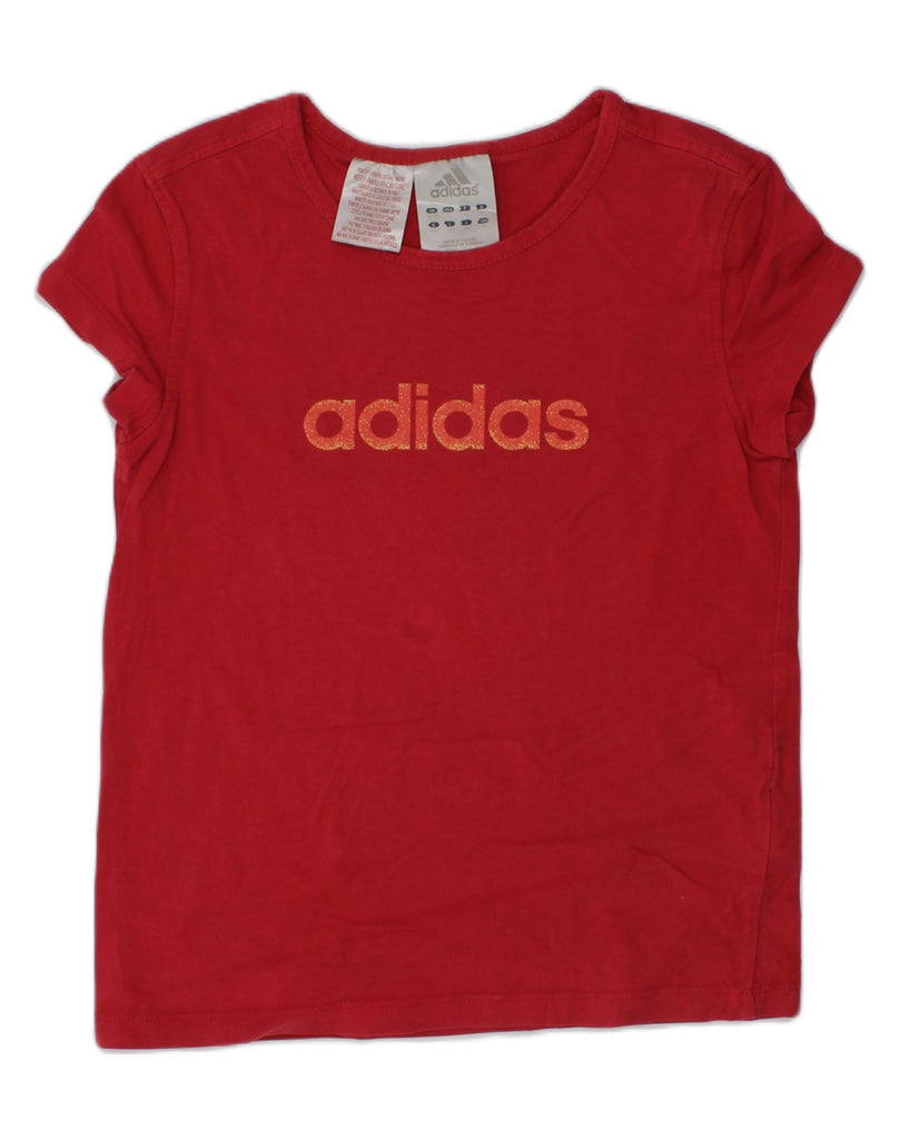 ADIDAS Boys Graphic T-Shirt Top 9-10 Years Red Cotton | Vintage Adidas | Thrift | Second-Hand Adidas | Used Clothing | Messina Hembry 