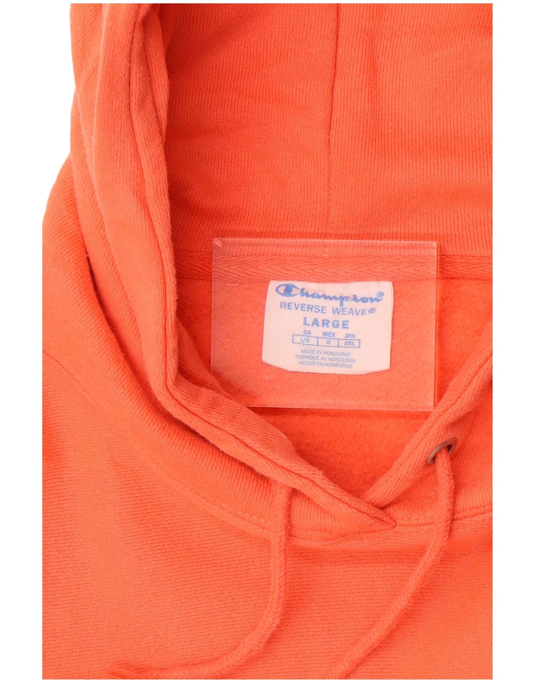 CHAMPION Womens Reverse Weave Oversized Hoodie Jumper UK 16 Large Orange