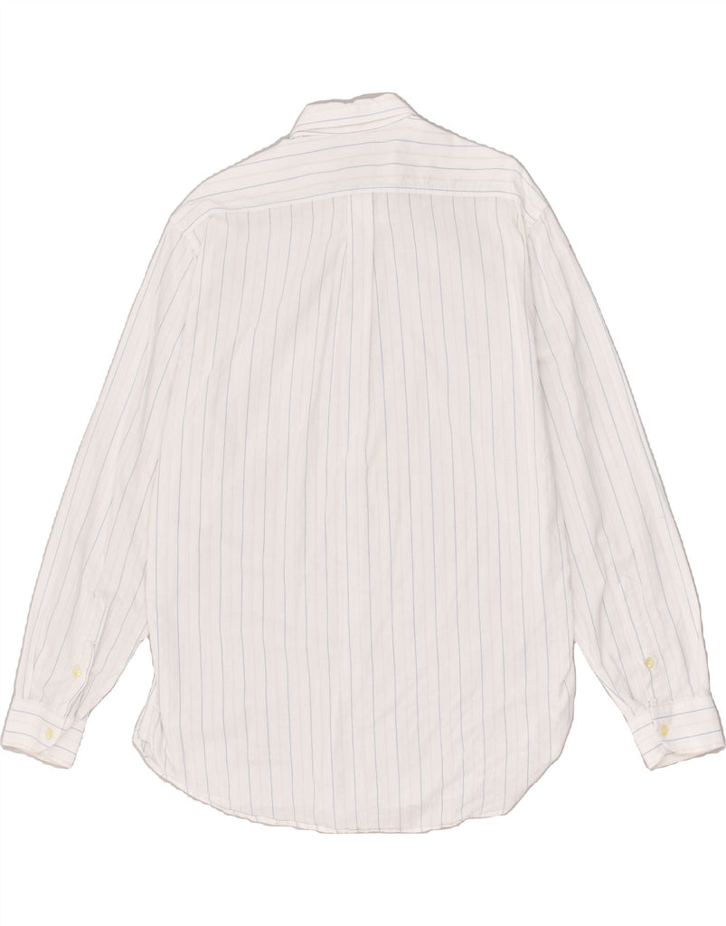 TRUSSARDI Mens Shirt Medium White Pinstripe | Vintage Trussardi | Thrift | Second-Hand Trussardi | Used Clothing | Messina Hembry 