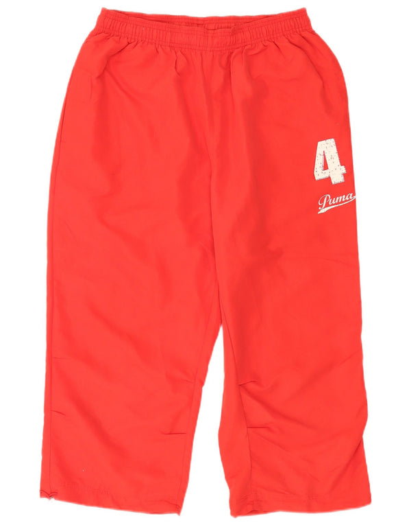Puma Mens Graphic Capri Tracksuit Trousers Medium Red Polyester