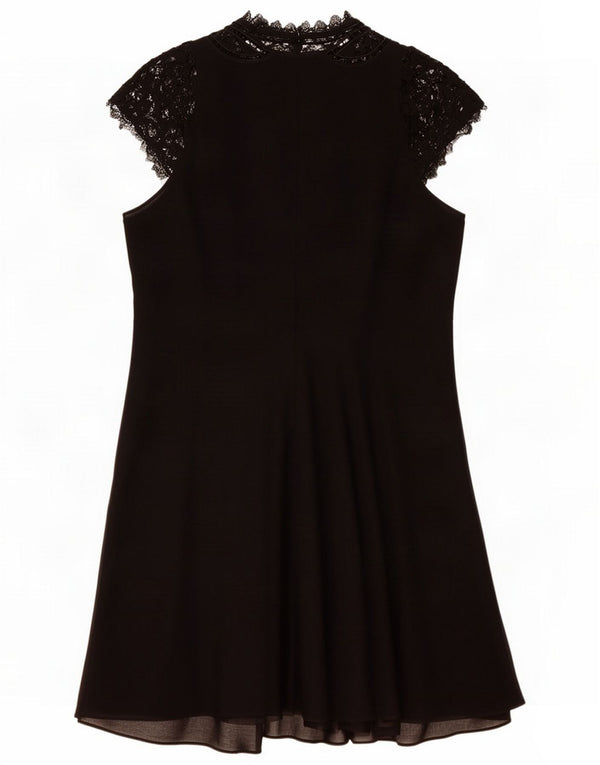 Monsoon Womens Sleeveless A-Line Dress UK 16 Large Black Polyester