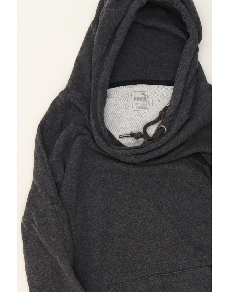 PUMA Womens Oversized Hoodie Jumper UK 14 Large Grey Cotton Vintage Puma and Second-Hand Puma from Messina Hembry 