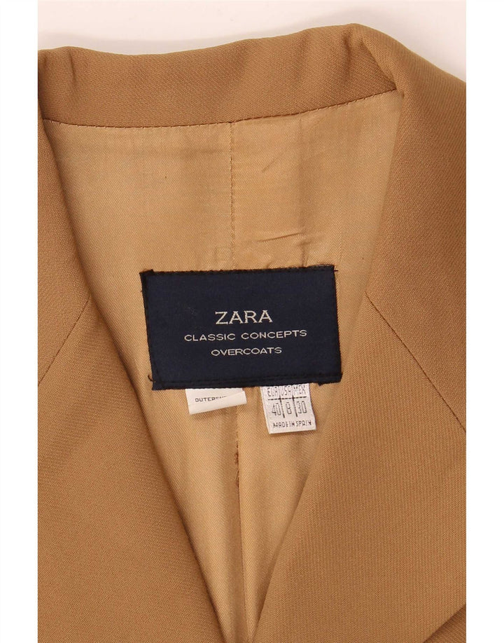 Zara Womens 4 Button Blazer Jacket EU 40 Medium Brown Wool