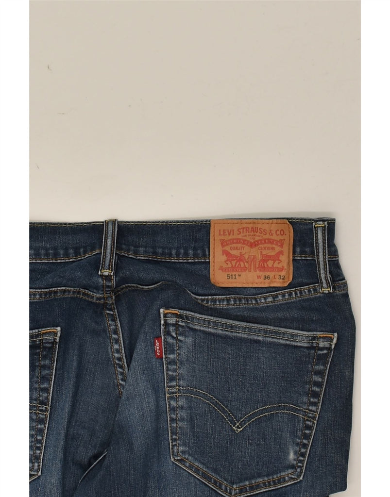 LEVI'S Mens 511 Slim Jeans W36 L32 Navy Blue Cotton | Vintage Levi's | Thrift | Second-Hand Levi's | Used Clothing | Messina Hembry 
