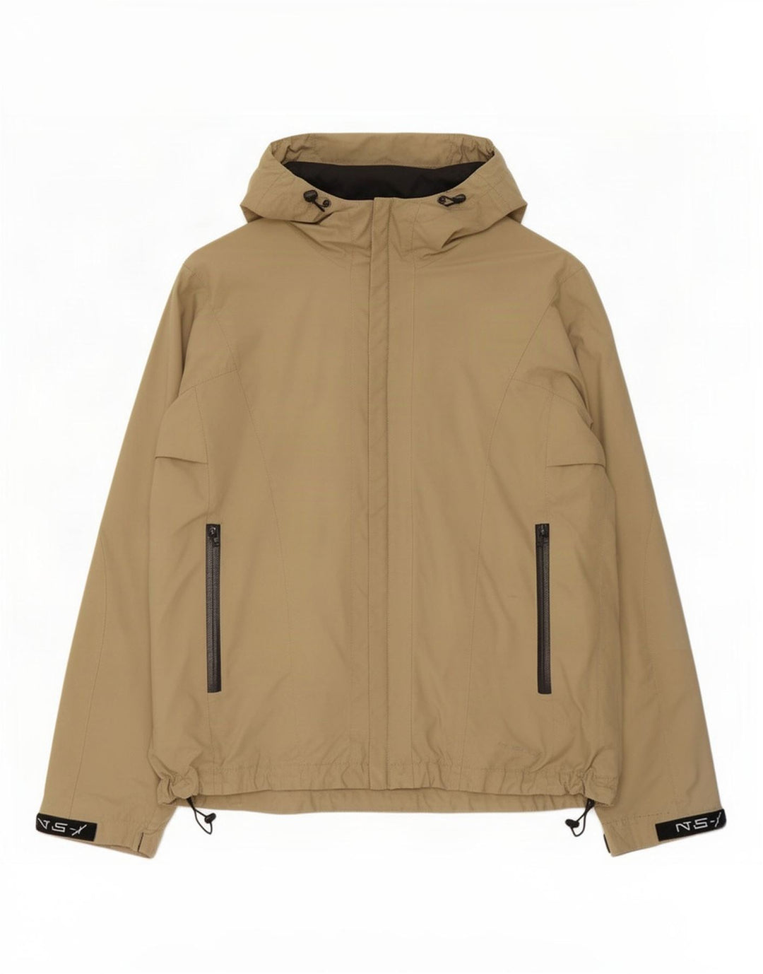 North Sails Mens Hooded Rain Jacket UK 42 XL Beige Polyamide