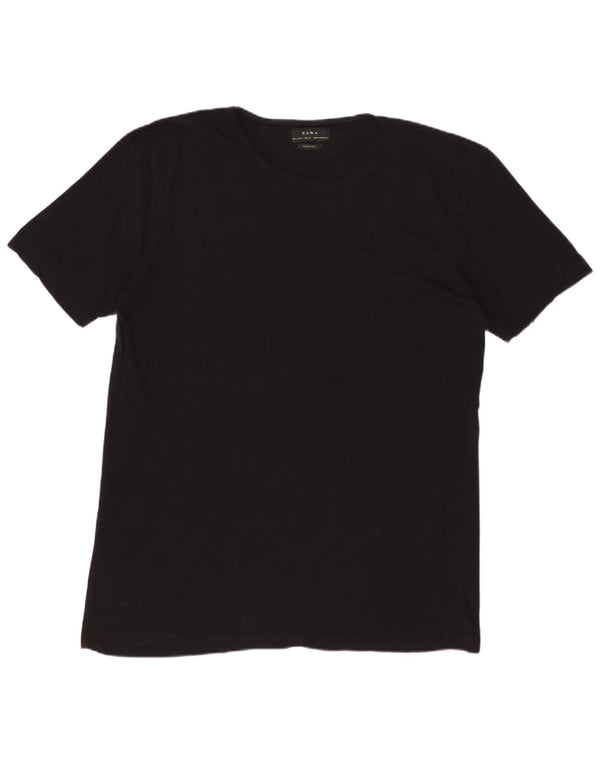 ZARA Mens Easy Fit T-Shirt Top Large Black