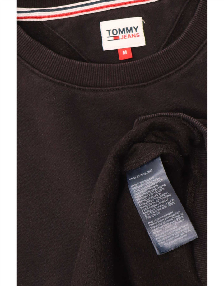 Tommy Hilfiger Womens Sweatshirt Jumper UK 14 Medium Black Cotton