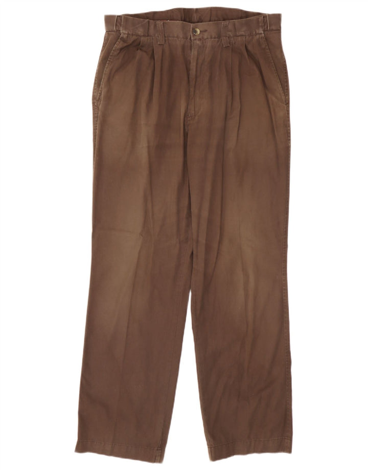 Marks & Spencer Womens Blue Harbour Pegged Chino Trousers W34 L30 Brown