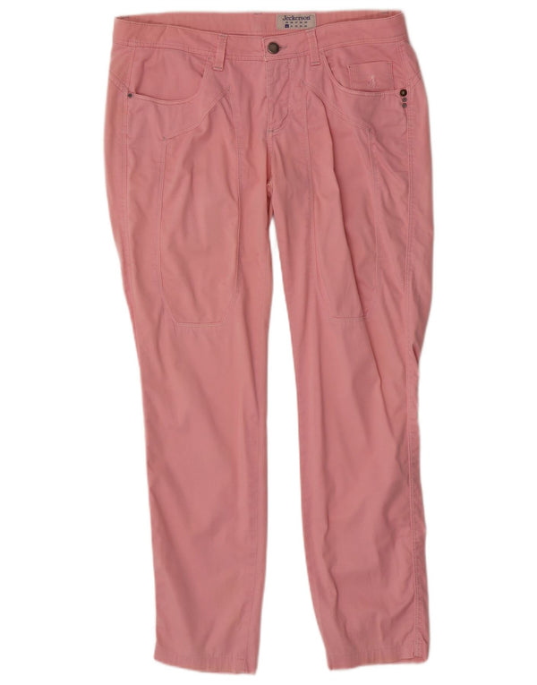 JECKERSON Womens Slim Casual Trousers W30 L29 Pink Cotton