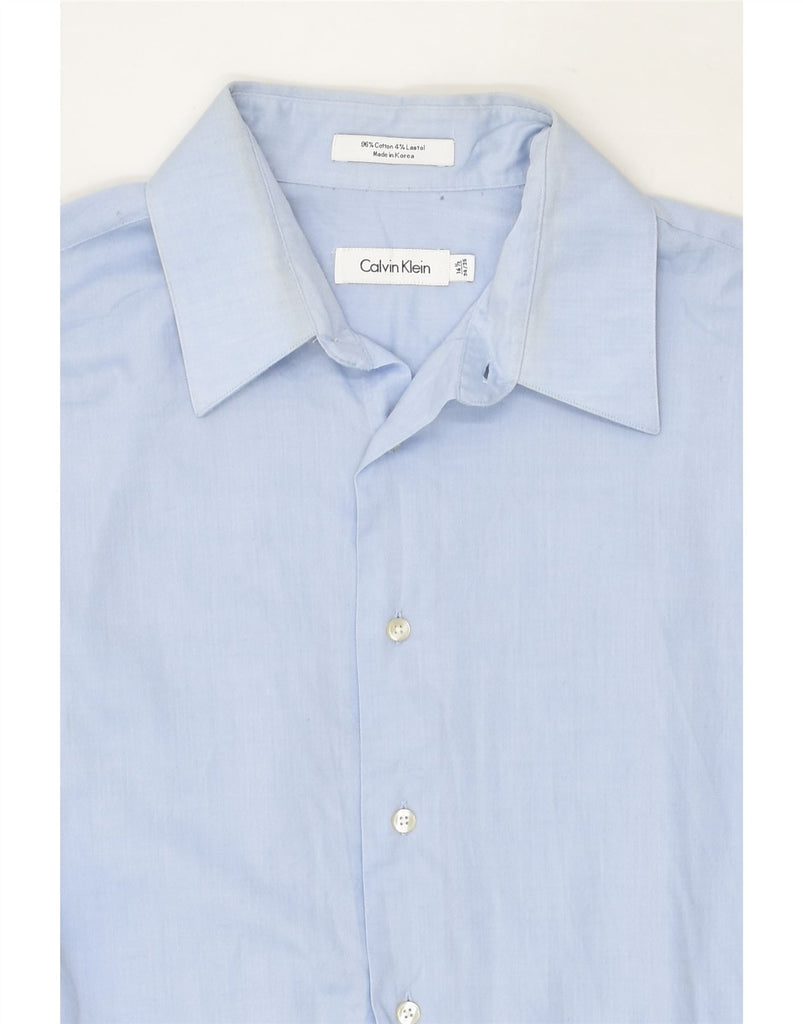 CALVIN KLEIN Mens Shirt Size 16 1/2 Large Blue Cotton | Vintage Calvin Klein | Thrift | Second-Hand Calvin Klein | Used Clothing | Messina Hembry 