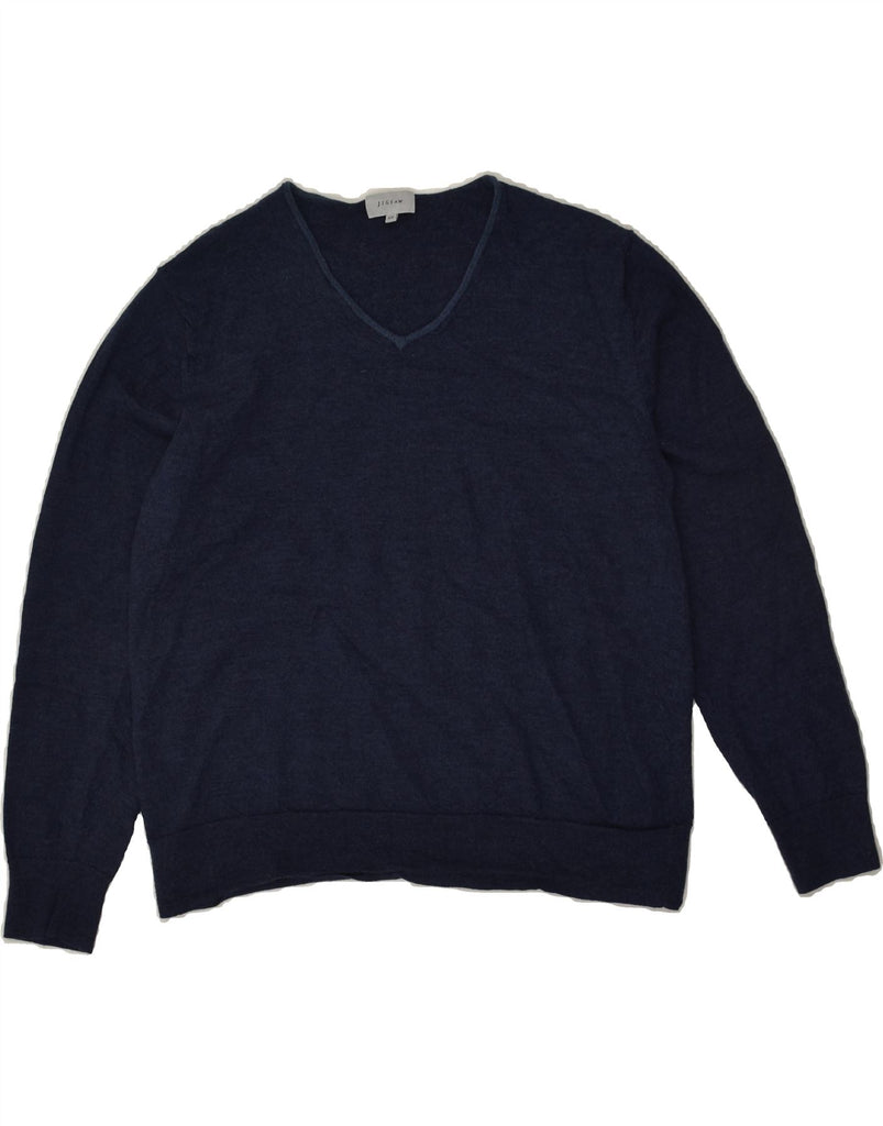 JIGSAW Womens V-Neck Jumper Sweater UK 20 2XL Navy Blue | Vintage Jigsaw | Thrift | Second-Hand Jigsaw | Used Clothing | Messina Hembry 