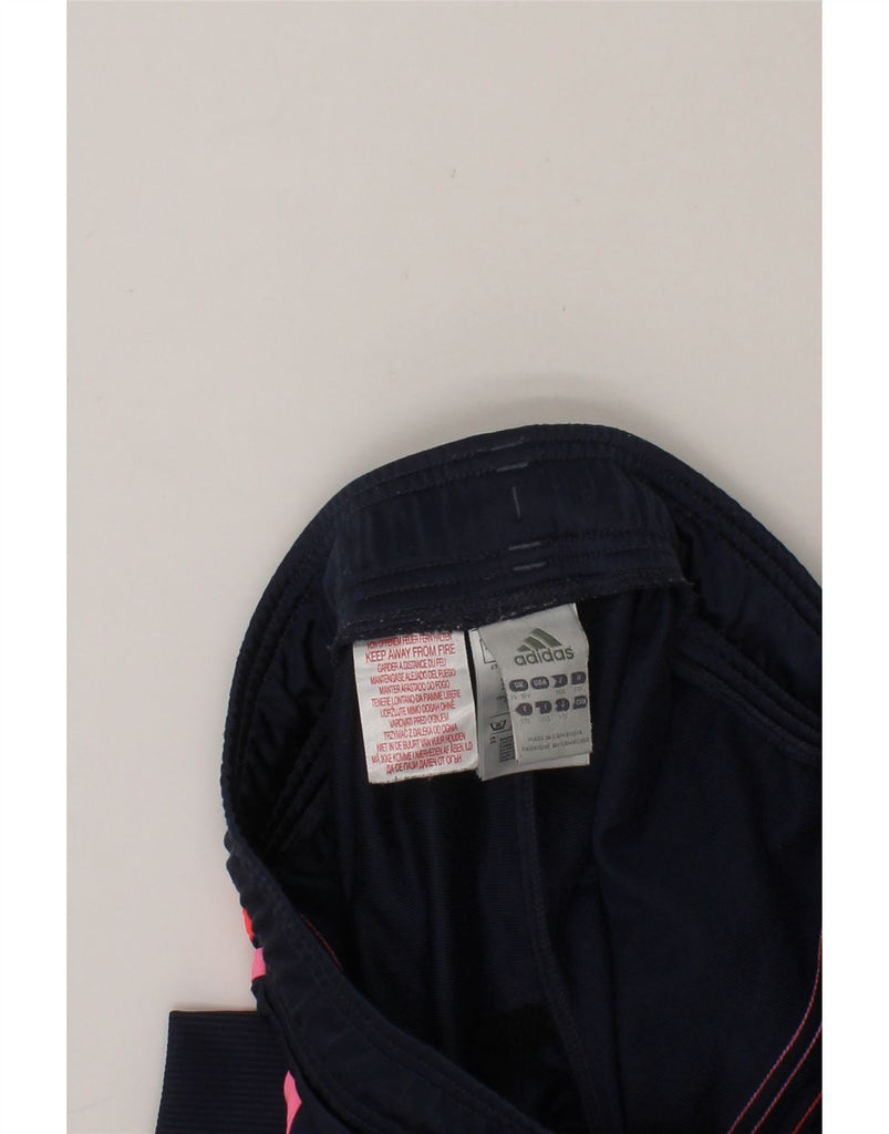 ADIDAS Girls Tracksuit Trousers Joggers 15-16 Years Navy Blue Polyester Vintage Adidas and Second-Hand Adidas from Messina Hembry 