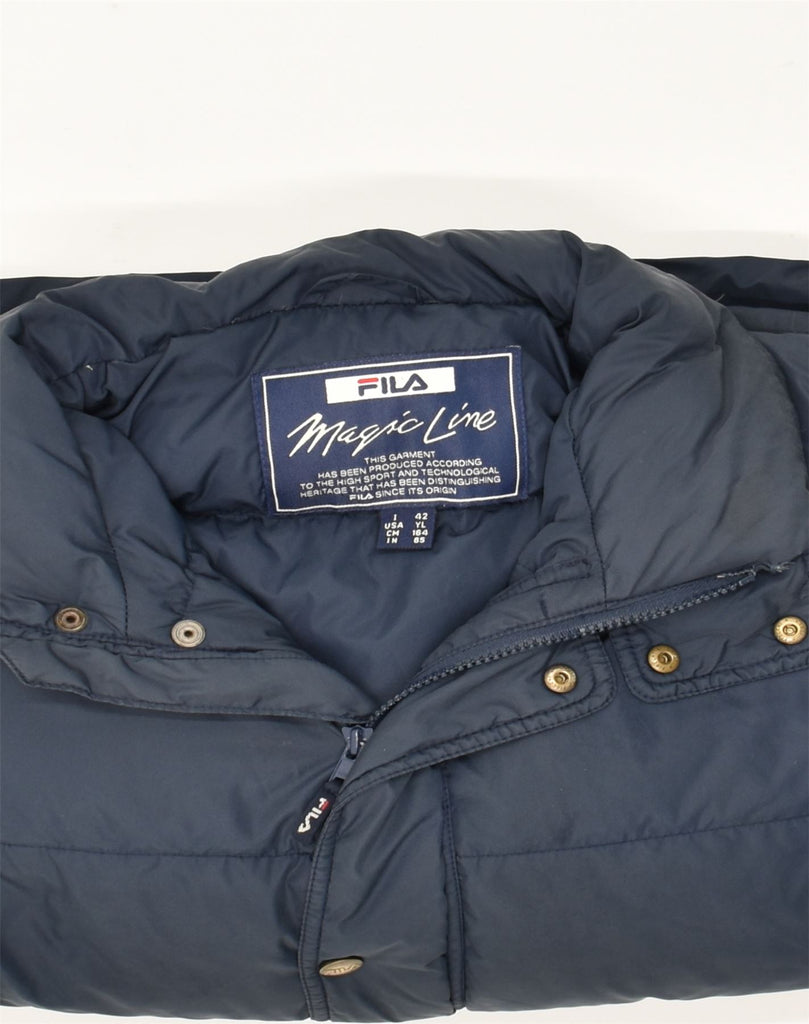 FILA Boys Padded Jacket 13-14 Years Navy Blue Polyamide | Vintage Fila | Thrift | Second-Hand Fila | Used Clothing | Messina Hembry 