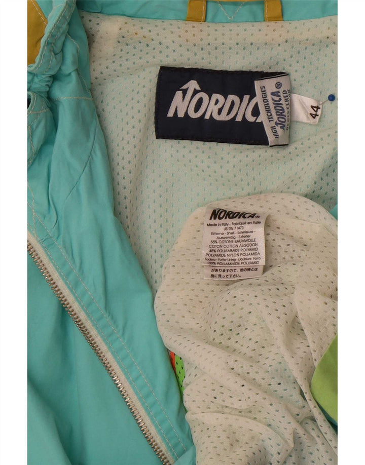 Nordica Womens Rain Jacket IT 44 Medium Multicoloured Colourblock Cotton