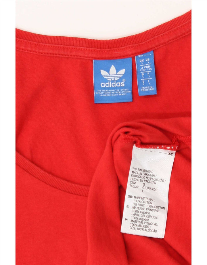 Adidas Mens Graphic Vest Top Large Red Cotton