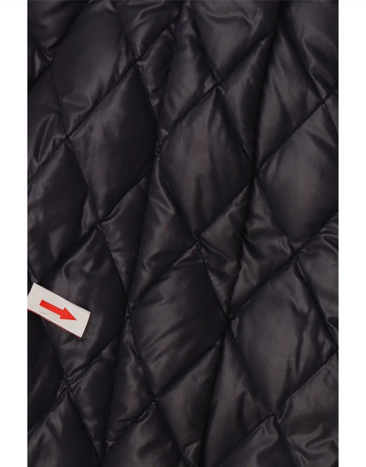 Aspesi Womens Quilted Jacket UK 10 Small Navy Blue Polyamide
